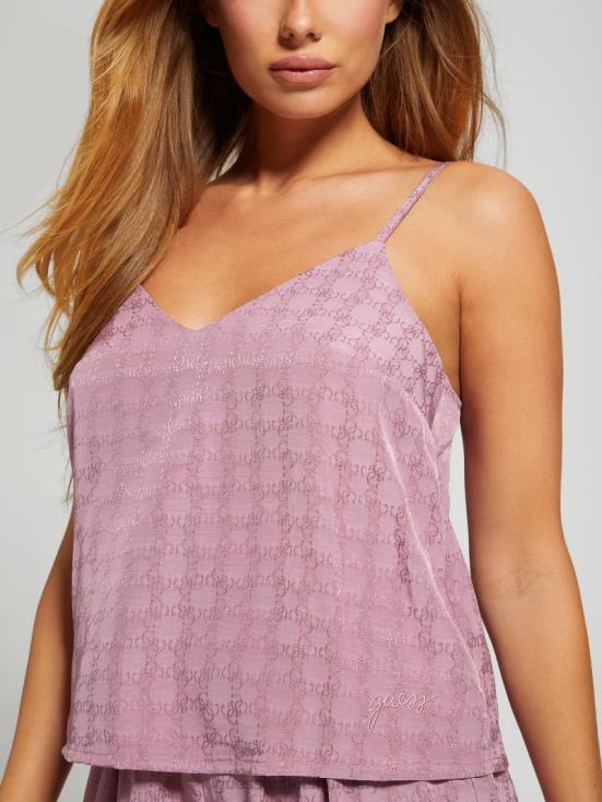 GUESS 4G Shiny Jacquard Winegar 8ZX4F1175 Doris Pajama Set