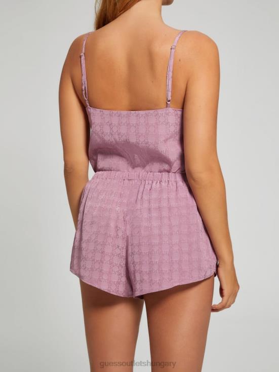 GUESS 4G Shiny Jacquard Winegar 8ZX4F1175 Doris Pajama Set