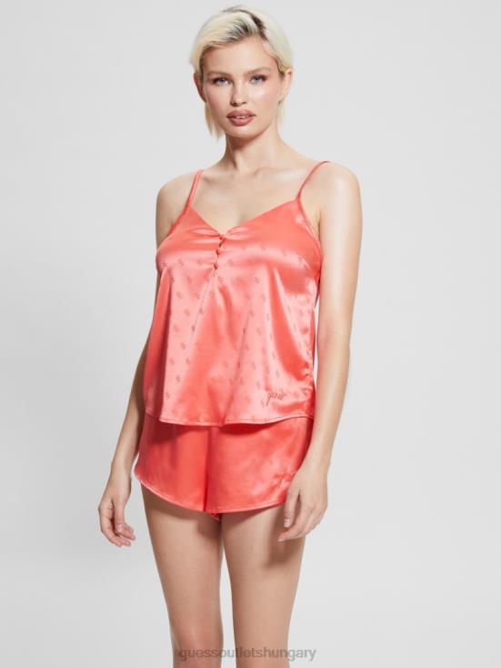 GUESS Rhombus G Shiny Rose 8ZX4F2628 Corynn Satin PJ Set