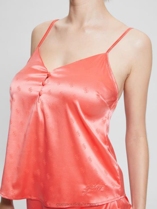 GUESS Rhombus G Shiny Rose 8ZX4F2628 Corynn Satin PJ Set