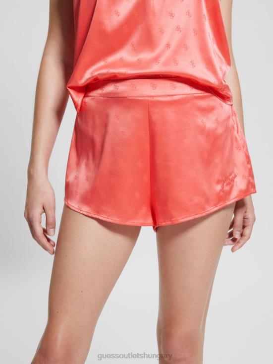 GUESS Rhombus G Shiny Rose 8ZX4F2628 Corynn Satin PJ Set