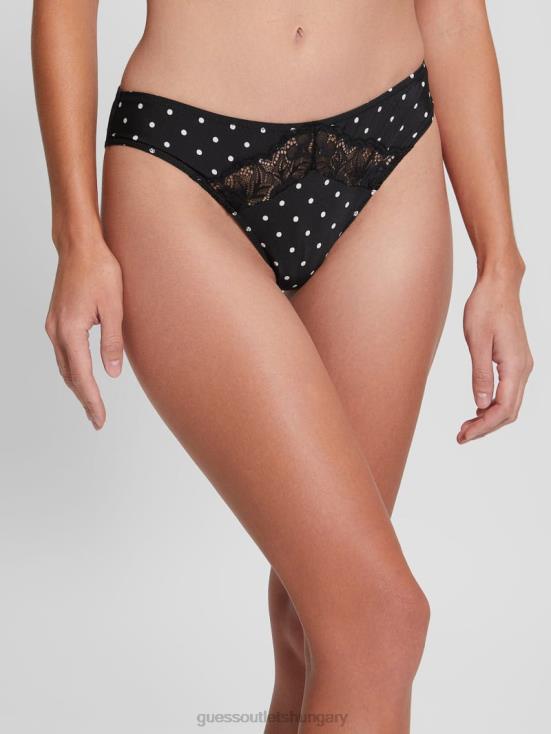 GUESS Small Black/White Polka D 8ZX4F2695 Chantel Brief Panty