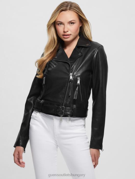 GUESS Black 8ZX4F1753 Camille Leather Jacket