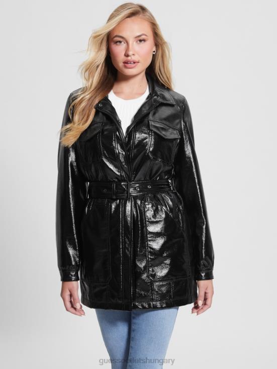 GUESS Black 8ZX4F1905 Pax Faux-Leather Jacket
