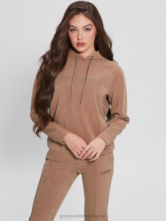 GUESS Blondie 8ZX4F1944 Euphemia Faux-Suede Hoodie