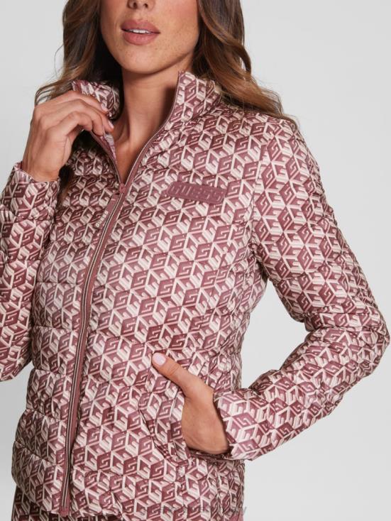 GUESS G Cube Red Combo 8ZX4F1974 Eireen Puffer Jacket