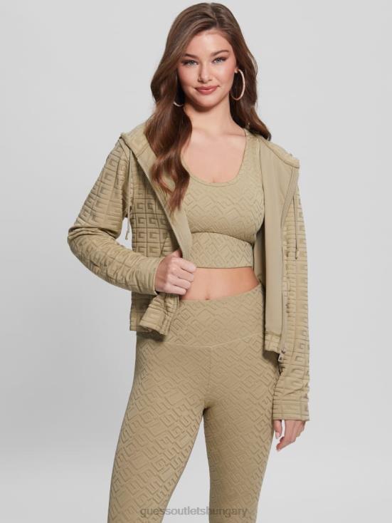GUESS G-Embossed Thermal Clay 8ZX4F1737 Dana Active Zip-Up Jacket