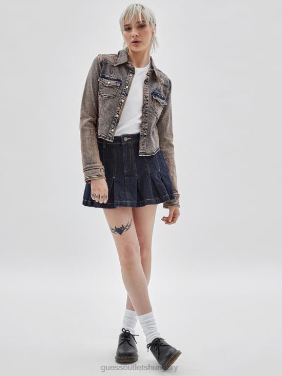 GUESS Go Pink Acid Wash 8ZX4F1843 Originals Denim Western Jacket