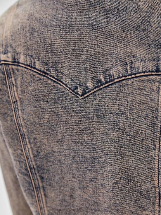 GUESS Go Pink Acid Wash 8ZX4F1843 Originals Denim Western Jacket