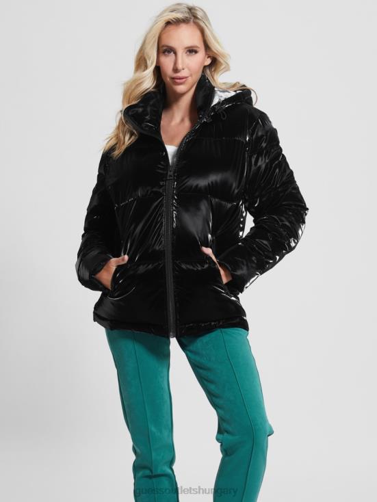 GUESS Jet Black Multi 8ZX4F1971 Arctic Metallic Puffer Jacket