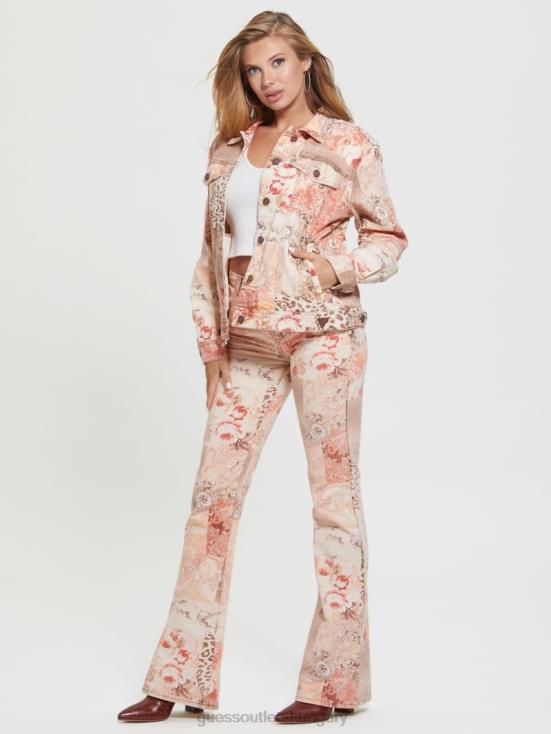 GUESS Revival Patchwork Print 8ZX4F281 90s Paisley Patchwork Icon Jacket