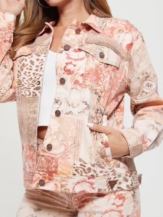 GUESS Revival Patchwork Print 8ZX4F281 90s Paisley Patchwork Icon Jacket