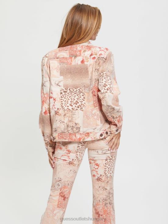 GUESS Revival Patchwork Print 8ZX4F281 90s Paisley Patchwork Icon Jacket