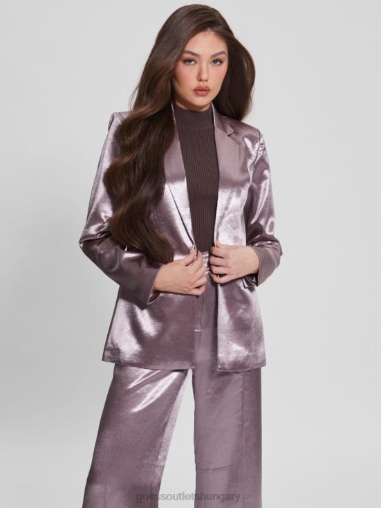 GUESS Rosy Violet 8ZX4F1801 Breta Satin Blazer