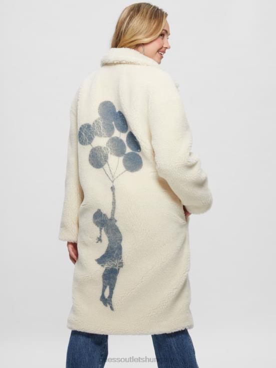 GUESS Smart Stone 8ZX4F1814 Solange Faux-Fur Coat