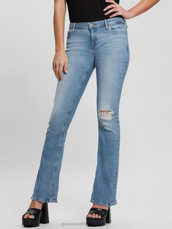 GUESS Cali Blues 8ZX4F100 Eco Ryder Low-Rise Flare Jeans
