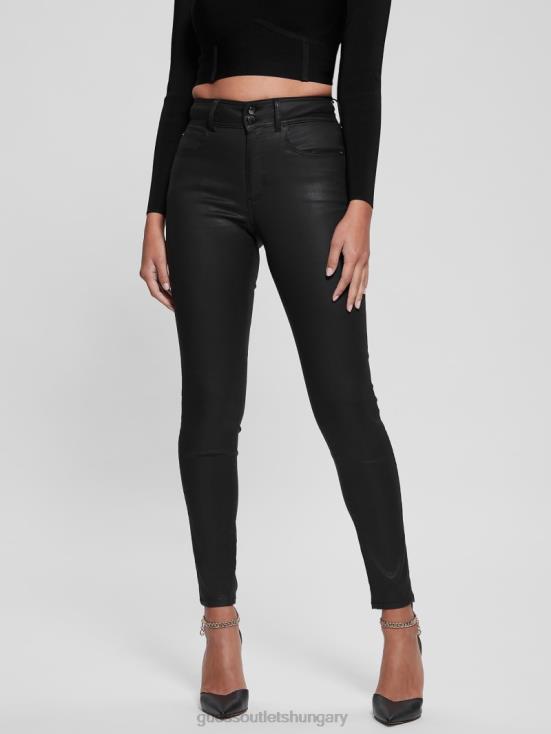 GUESS Coated Black 8ZX4F188 High-Rise Shape Up Jeans
