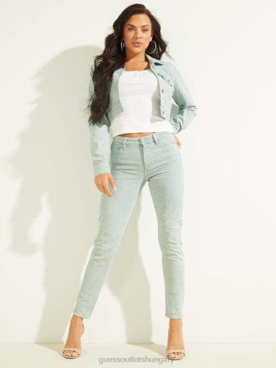 GUESS Color Cube Aqua 8ZX4F252 1981 Dyed Geo Skinny Jeans