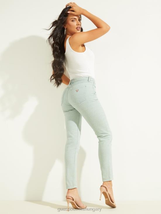 GUESS Color Cube Aqua 8ZX4F252 1981 Dyed Geo Skinny Jeans