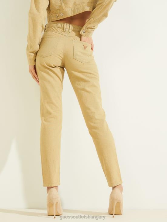 GUESS Color Cube Yellow 8ZX4F257 1981 Dyed Geo Skinny Jeans