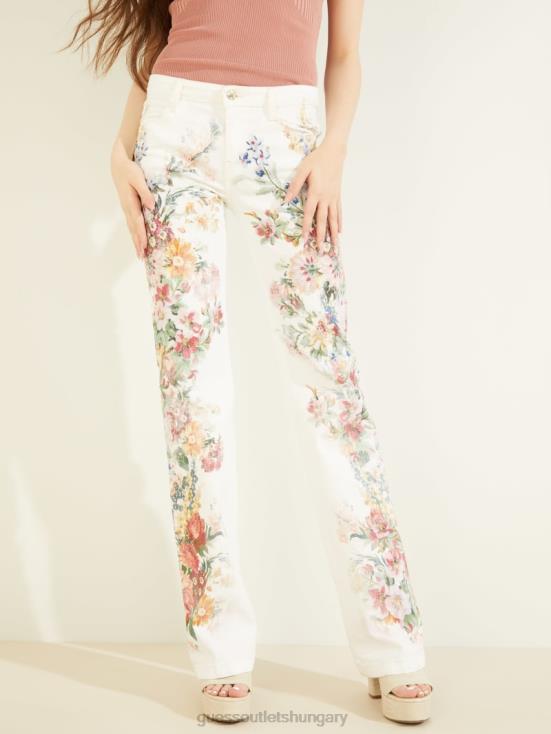 GUESS Floral Blossom 8ZX4F211 Sexy Bootcut Floral Jeans