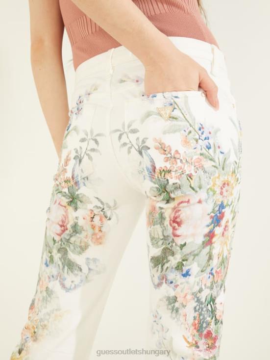 GUESS Floral Blossom 8ZX4F211 Sexy Bootcut Floral Jeans