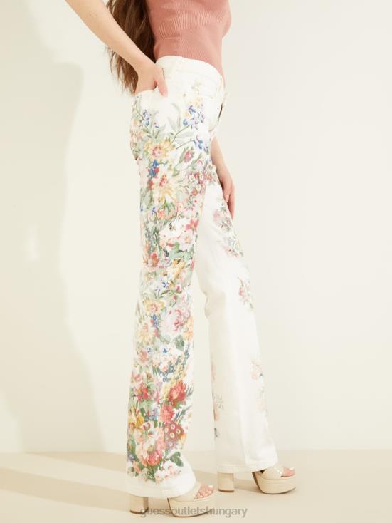 GUESS Floral Blossom 8ZX4F211 Sexy Bootcut Floral Jeans