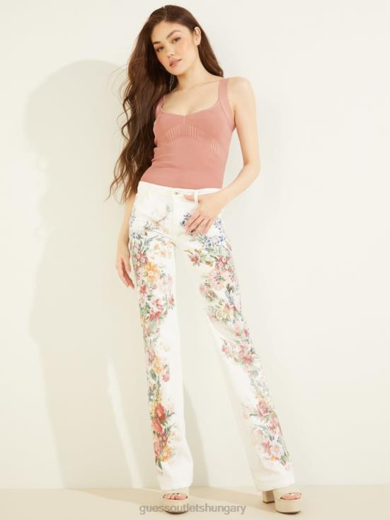 GUESS Floral Blossom 8ZX4F211 Sexy Bootcut Floral Jeans