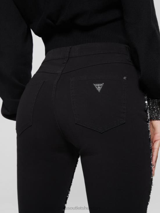 GUESS Glam Tiger Silver 8ZX4F220 1981 Tiger Sequin Skinny Jeans