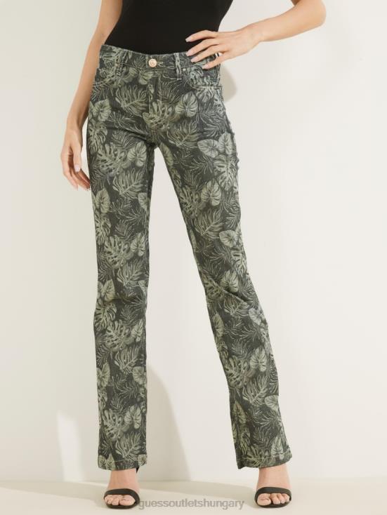 GUESS Grecale 8ZX4F155 Printed Sexy Bootcut Jeans