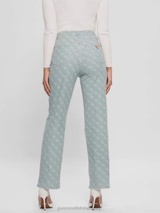 GUESS Hazy Green 8ZX4F283 Melrose Quattro G Print Jeans