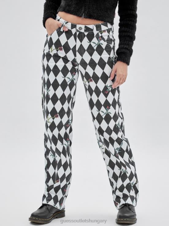 GUESS Jet Black Multi 8ZX4F147 Originals Diamond Carpenter Jeans