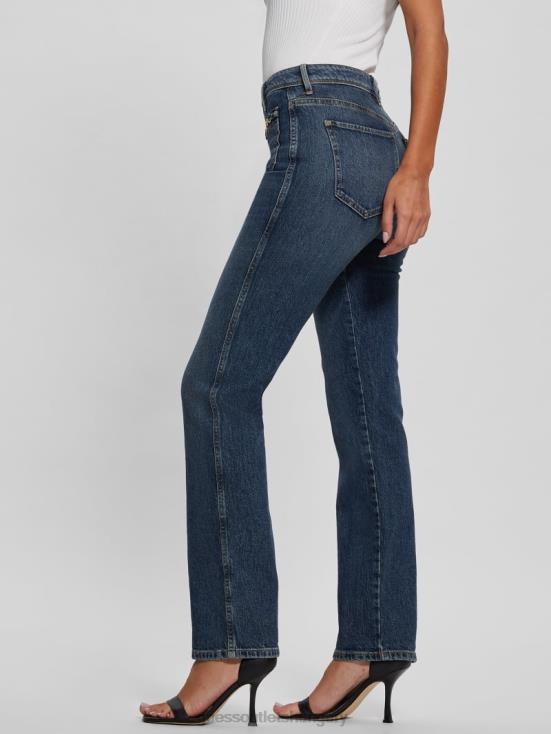 GUESS Koipond Blue 8ZX4F59 Eco 1981 High-Rise Straight Jeans