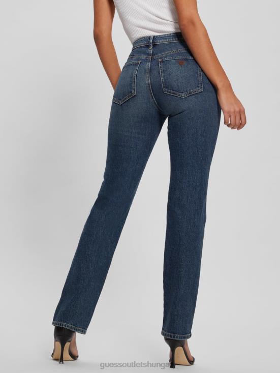 GUESS Koipond Blue 8ZX4F59 Eco 1981 High-Rise Straight Jeans