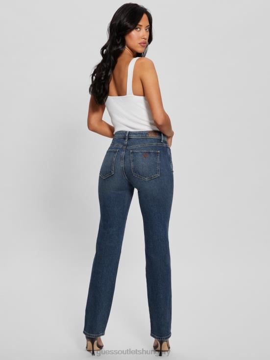 GUESS Koipond Blue 8ZX4F59 Eco 1981 High-Rise Straight Jeans