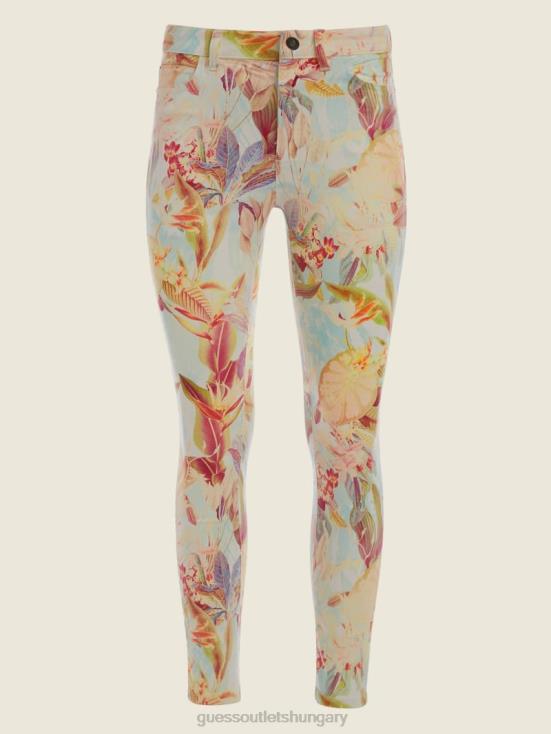 GUESS Miraflores Print 8ZX4F196 Eco 1981 Painted Floral Skinny Jeans