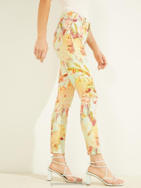 GUESS Miraflores Print 8ZX4F196 Eco 1981 Painted Floral Skinny Jeans