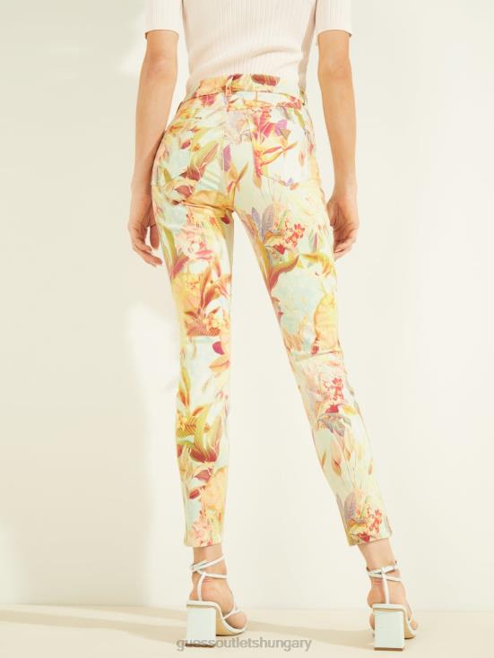 GUESS Miraflores Print 8ZX4F196 Eco 1981 Painted Floral Skinny Jeans