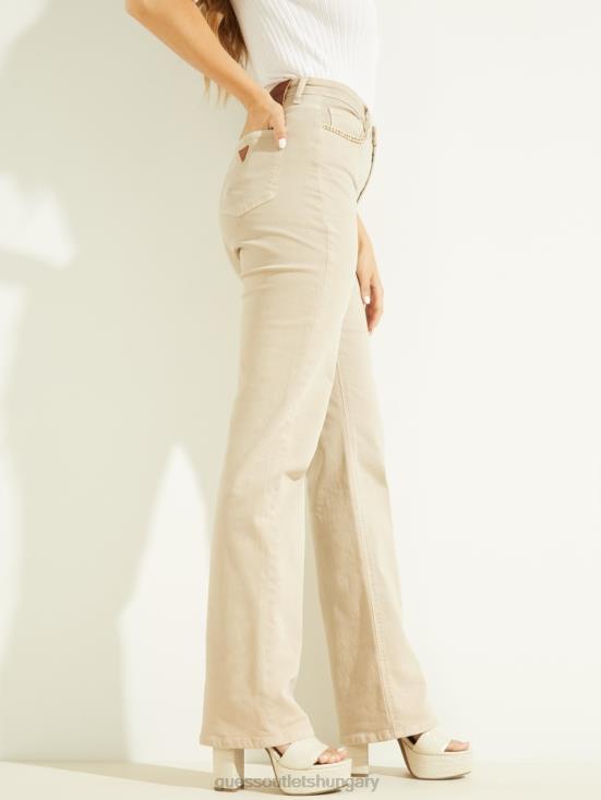 GUESS Moon Stone 8ZX4F217 Eco \'80s Chain Detail Straight Jeans