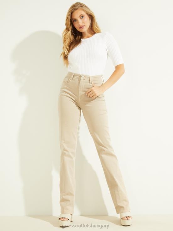 GUESS Moon Stone 8ZX4F217 Eco \'80s Chain Detail Straight Jeans