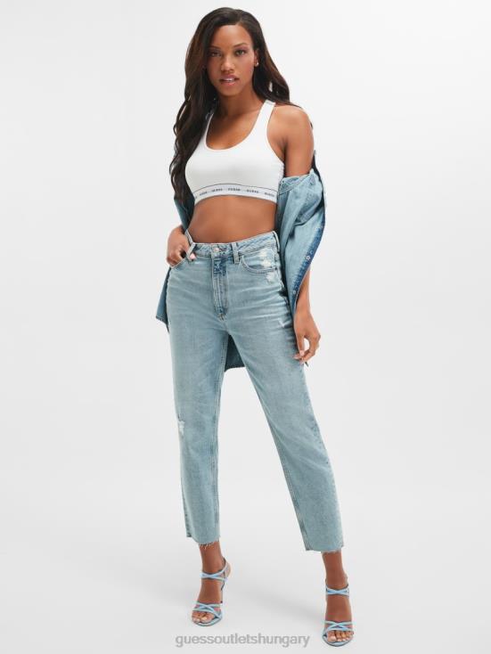 GUESS Moonstone Blue 8ZX4F56 Eco Slim Mom Jeans