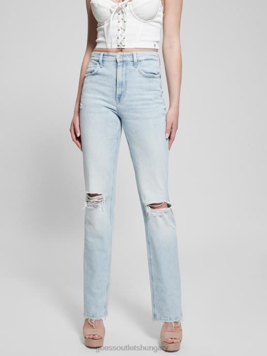 GUESS Pacific Destroy 8ZX4F23 80s Destroyed High-Rise Straight Jeans