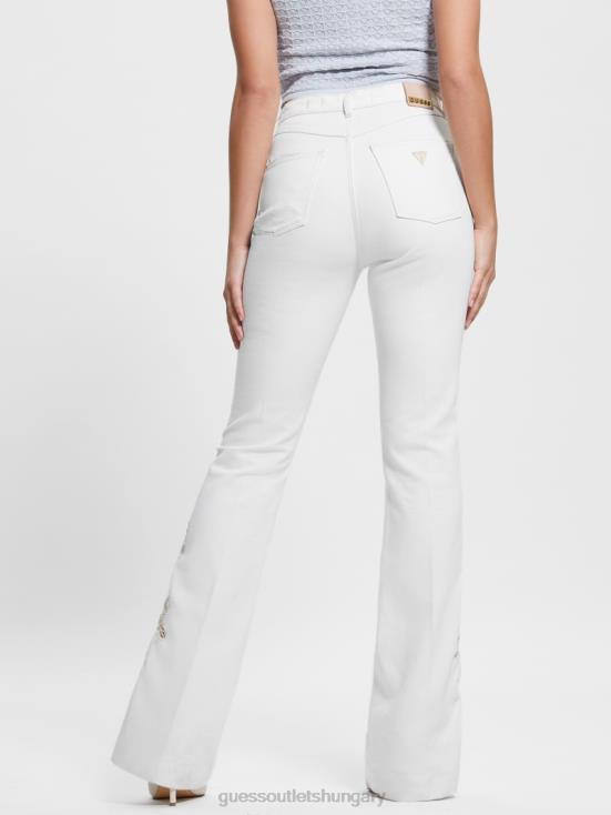 GUESS Passionates 8ZX4F16 Pop \'70s Floral Applique Flared Jeans