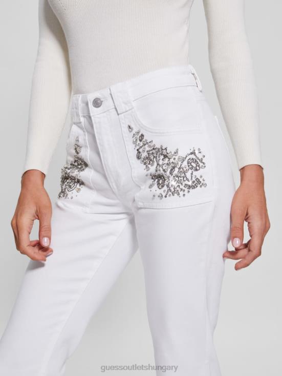 GUESS Pure White Multi 8ZX4F156 Rayna Baby Boot Jeans