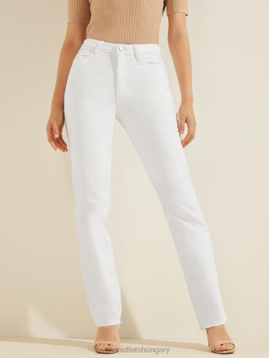 GUESS Pure White Multi 8ZX4F209 1981 Straight Jeans