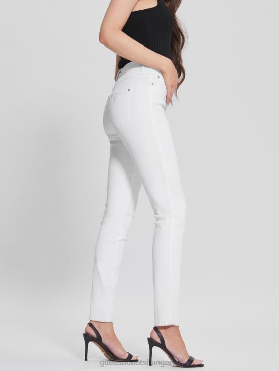 GUESS Pure White Multi 8ZX4F287 1981 Coated Skinny Jeans