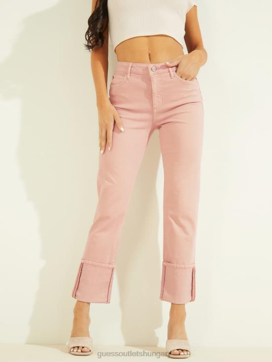 GUESS Rose Bliss Multi 8ZX4F203 1981 Cuffed Straight Jeans