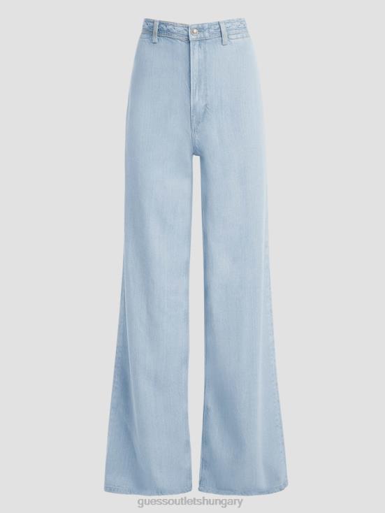 GUESS Sunny Ice 8ZX4F60 Eco Braided Super High-Rise Wide Leg Jeans