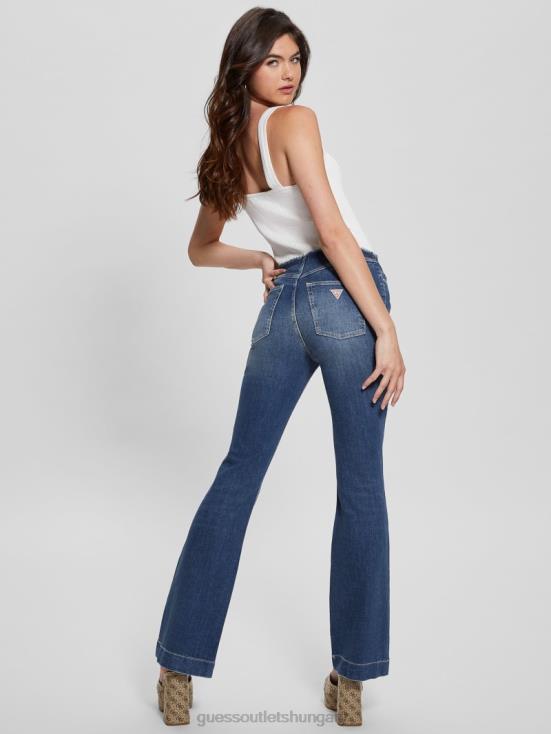 GUESS The Lima 8ZX4F39 Eco Pop '70s Frayed Flared Jeans