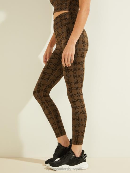 GUESS 4G Jacquard Brown Liqueur 8ZX4F2492 Della Leggings 4/4